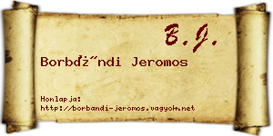 Borbándi Jeromos névjegykártya